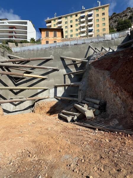 Chantier de béton projeté à Monaco